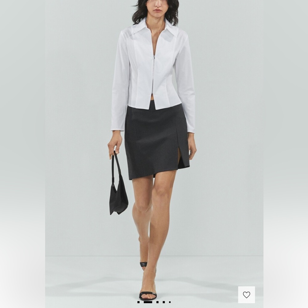 Mango fitted cotton shirt 90s vibe